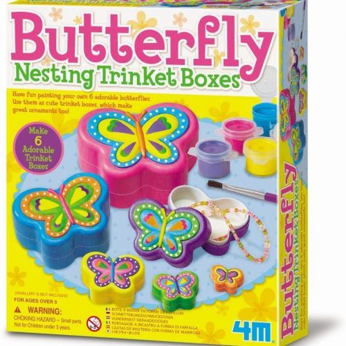 BUTTERFLY NESTING TRINKET BOX: Arte con Pintura - 4M