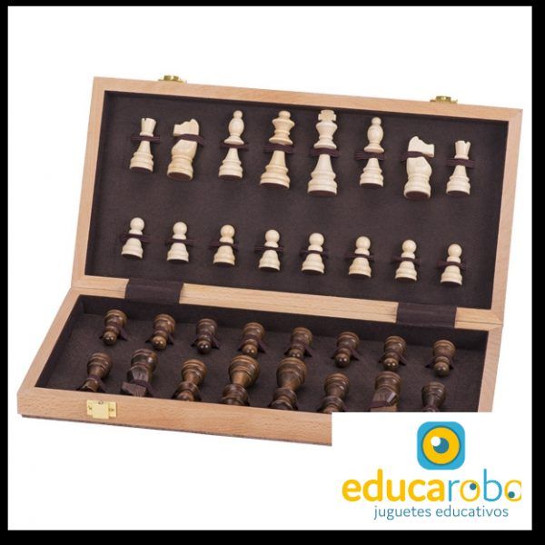 Ajedrez magnético en caja de madera Goki